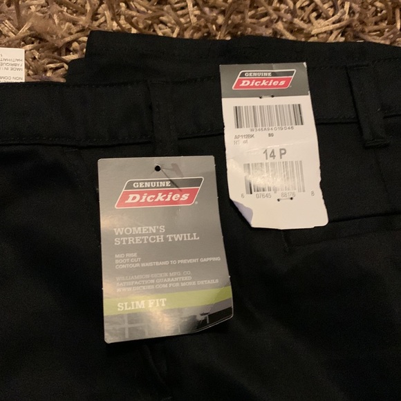 NWT Womens Dickies Mid Rise Boot Cut Pants size 14P - Picture 2 of 6